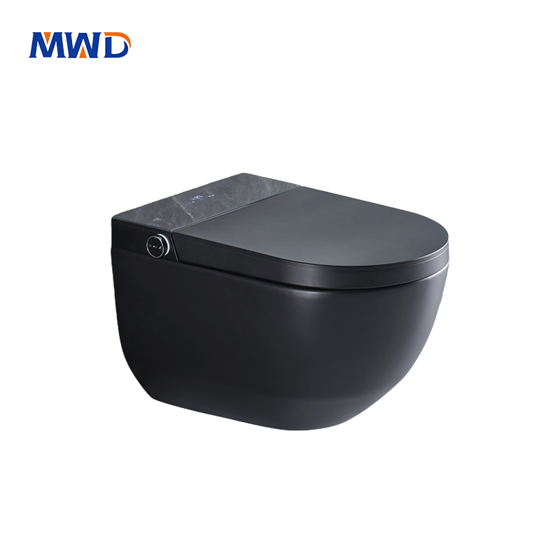 Black Wall-Hung Toilet   -   with Bidet & Heated Seat | Kids Mode 