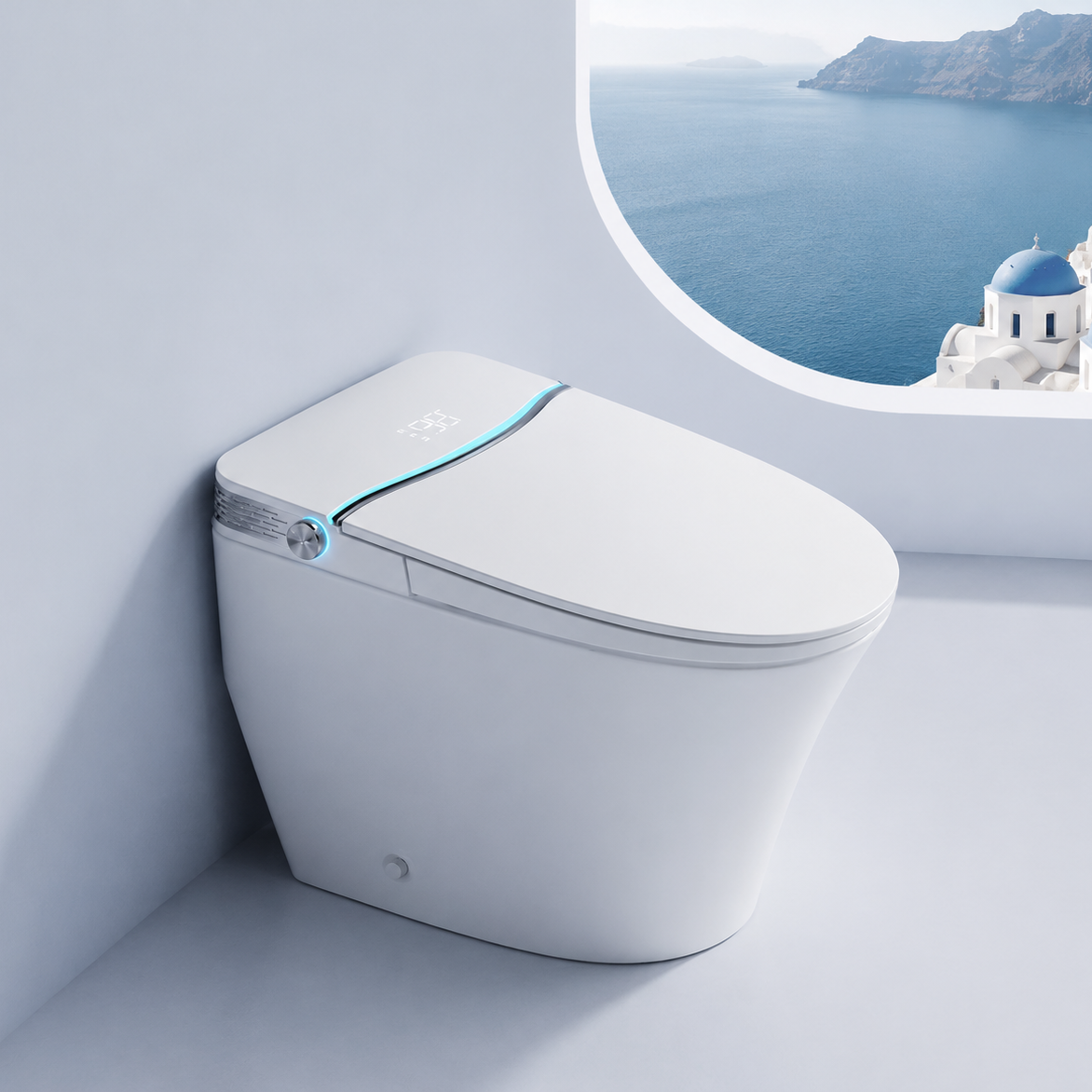 MWD V6 Smart Toilet-Comfort Height - Auto Flush Smart Toilet with Booster Pump