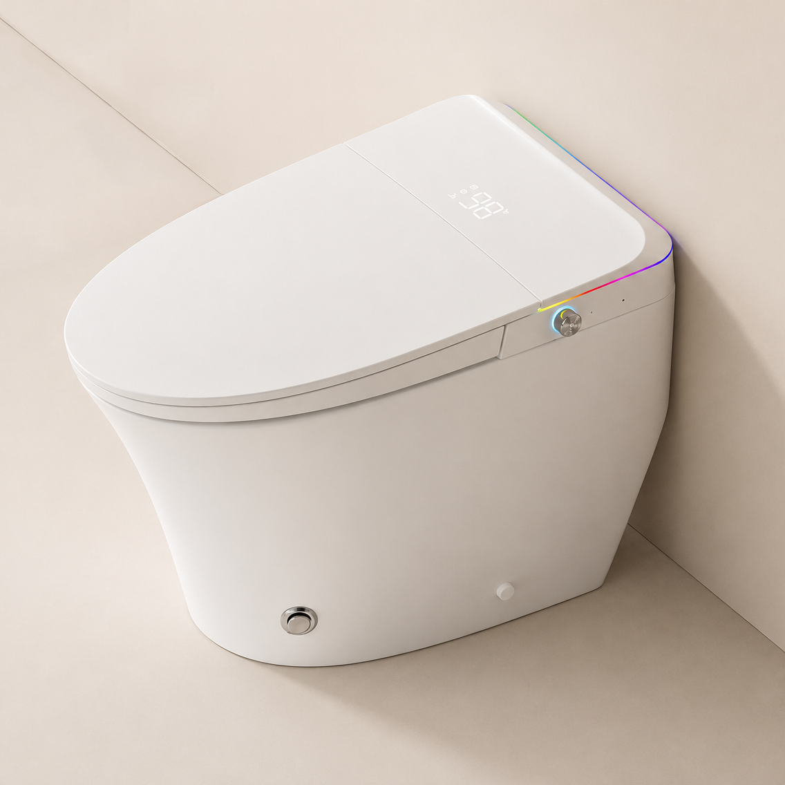 Aiwit V9 smart one piece toilet-Dual SidlaioControl Knob-Comfort Height Smart Toilet