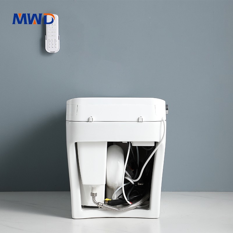 white smart toilet