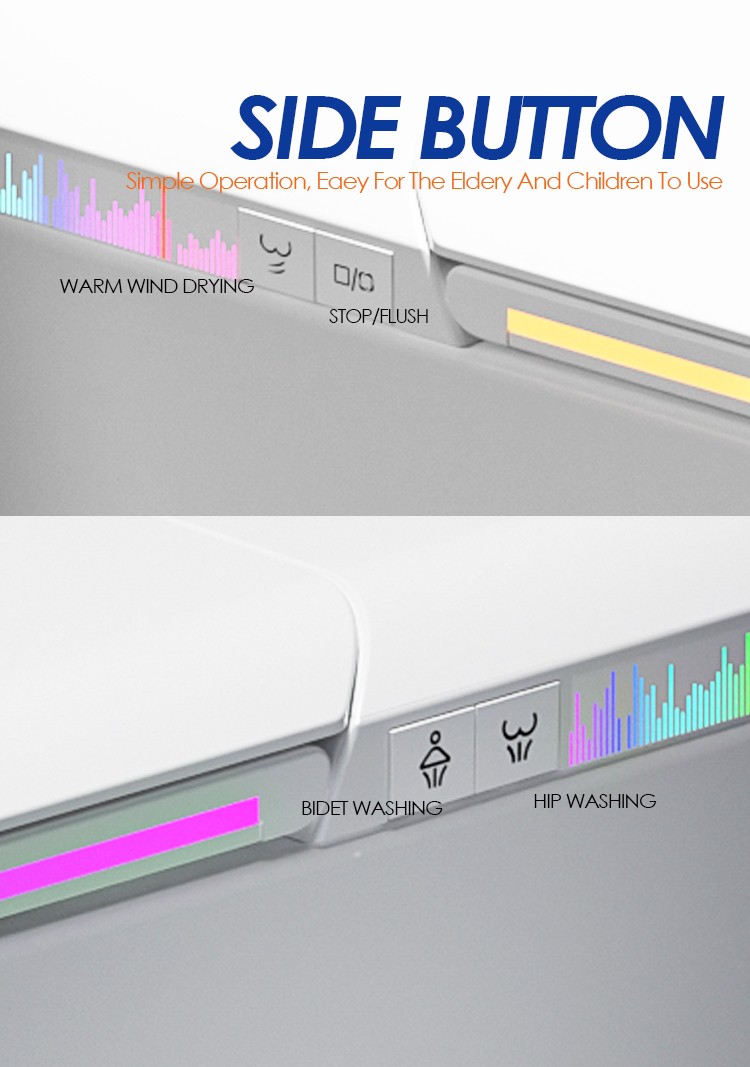 smart toilet side button