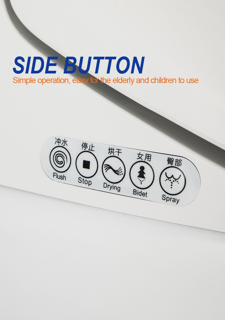 smart toilet side button