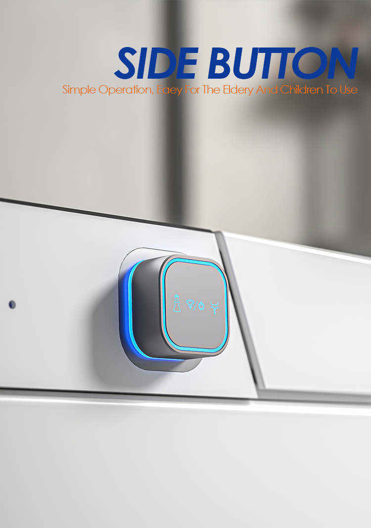 smart toilet square side button